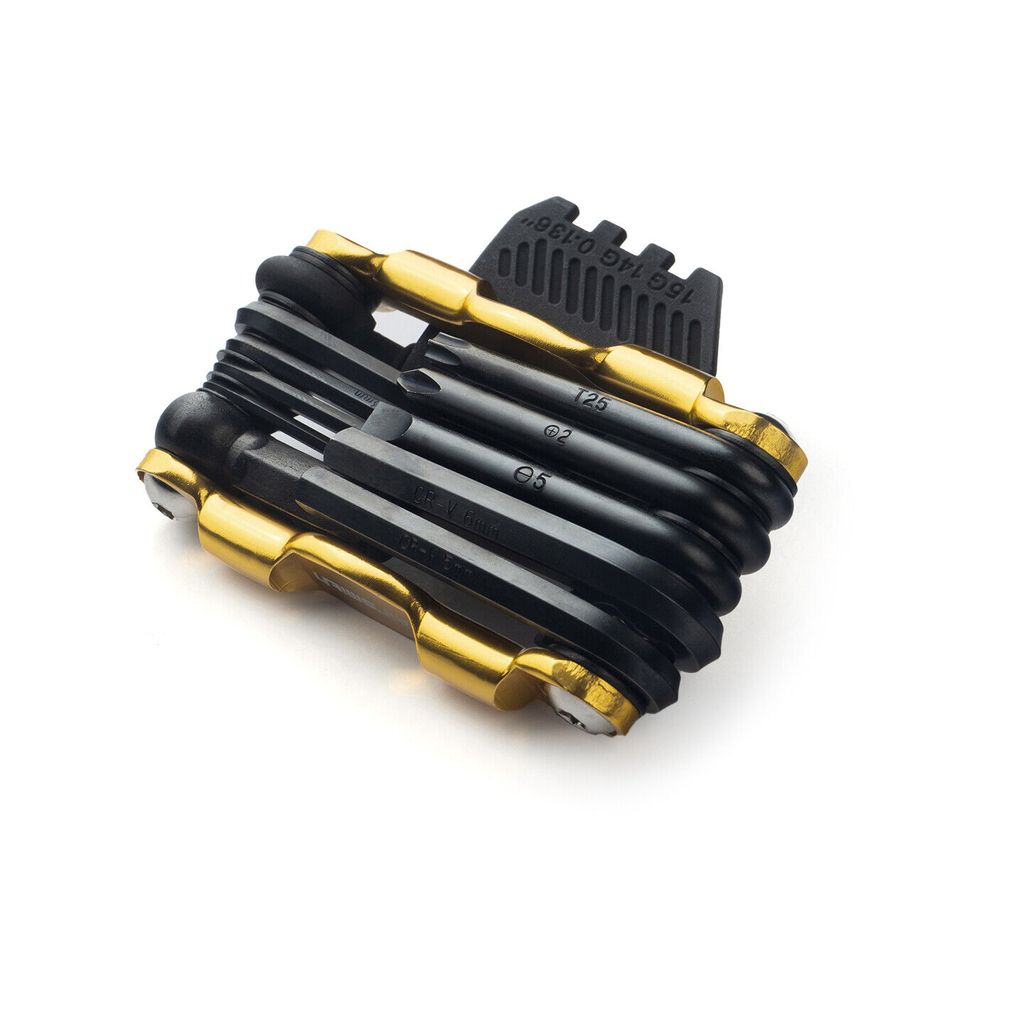 Fahrrad Multifunktionswerkzeug 14 in 1 Faltbares Multitool Reparatur Werkzeug Set Reparaturset Gold