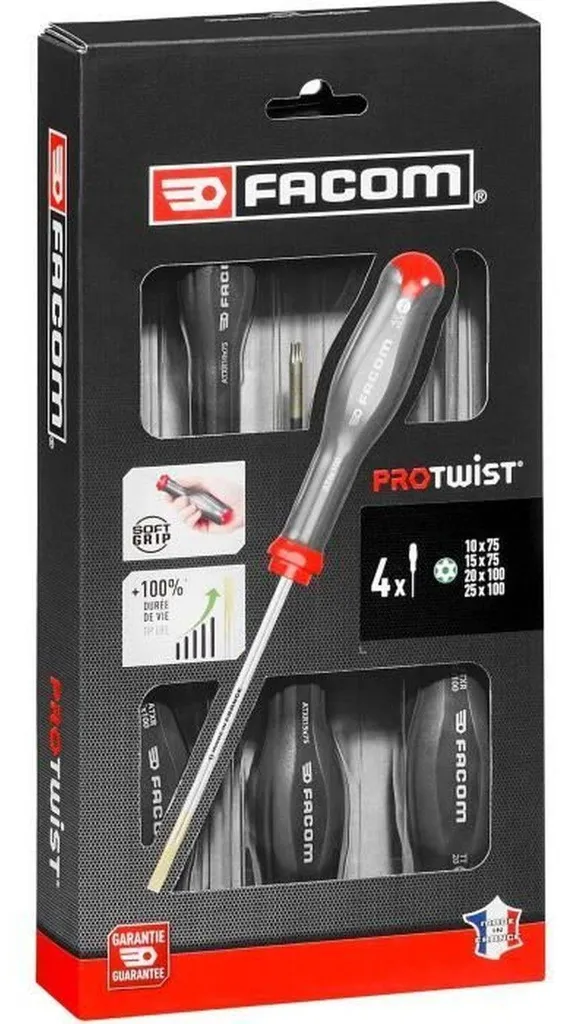 Tournevis Facom TT manche ergonomique lot de 4 pour un serrage puissant - 4
