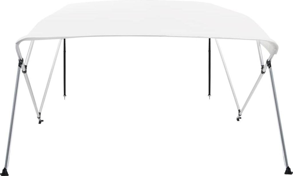 vidaXL 4-Bow Bimini Top Weiß 243x196x137 cm
