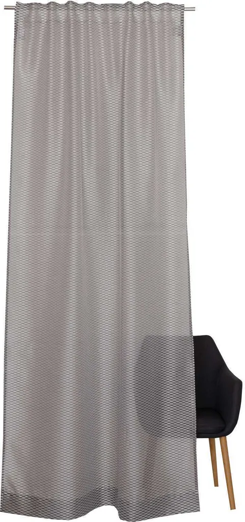 Collezione SCHÖNER WOHNEN Tenda trasparente ad anello SPLASH Grigio 130 x 250 cm