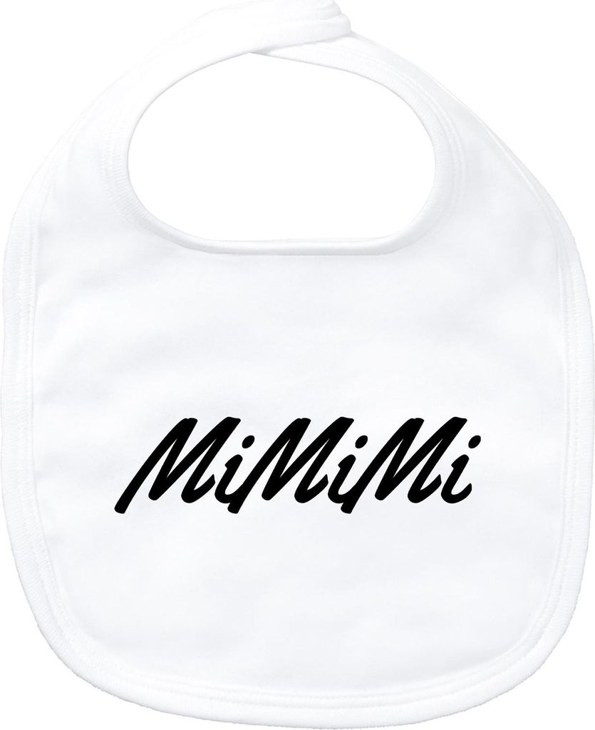 Huuraa Baby Lätzchen Mimimi Schriftzug White Klettverschluss Baumwolle Latz Geschenkidee