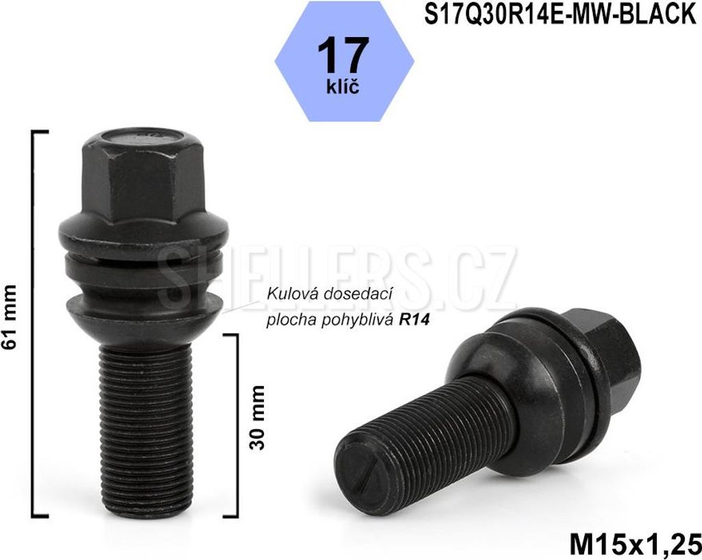 Skrutka M15x1,25x30 s guľôčkovou skrutkou R14, s pohyblivým Obrázok produktu 