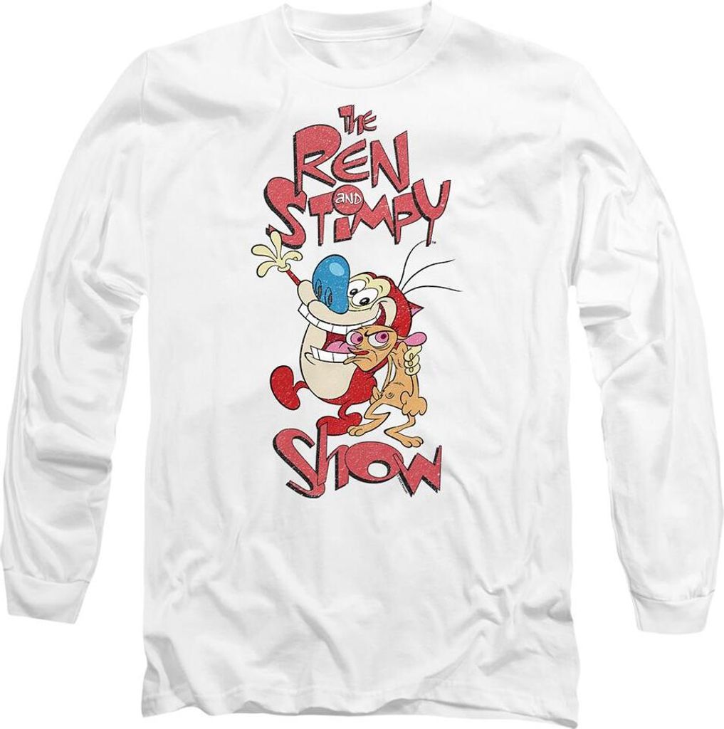 Ren & Stimpy - "Show" T-Shirt für Herren/Damen Uni TV10626 (L) (Weiß)