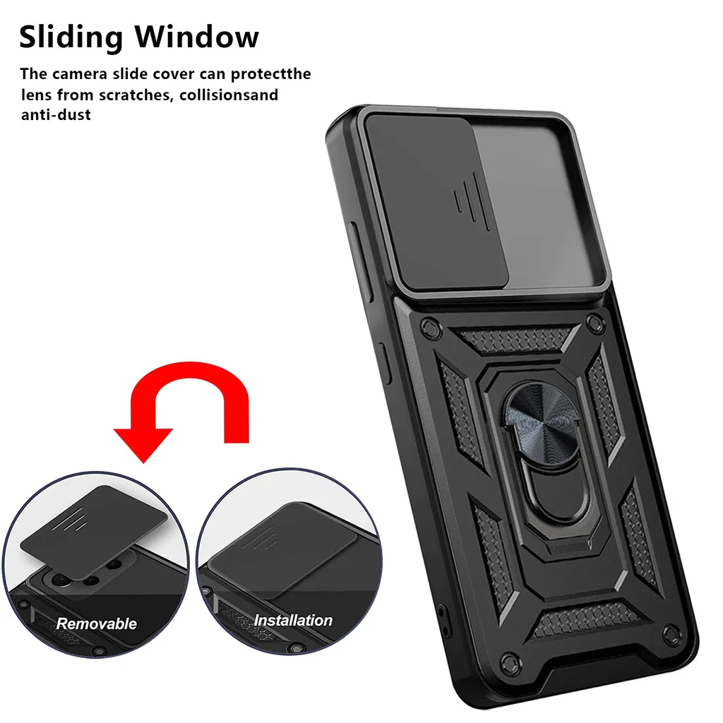 SORAKA Custodia In Silicone Per OPPO A73 5G Con Anello Rotante 360° E Piastra Metallica – Antiurto, Anti-impronta, Per Supporto Magnetico Auto - 4