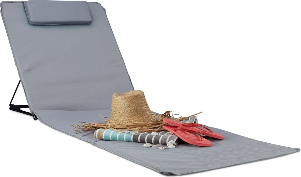 Relaxdays Strandmatte XXL, B x T: 60 x 195 cm, gepolsterte Produktbild 