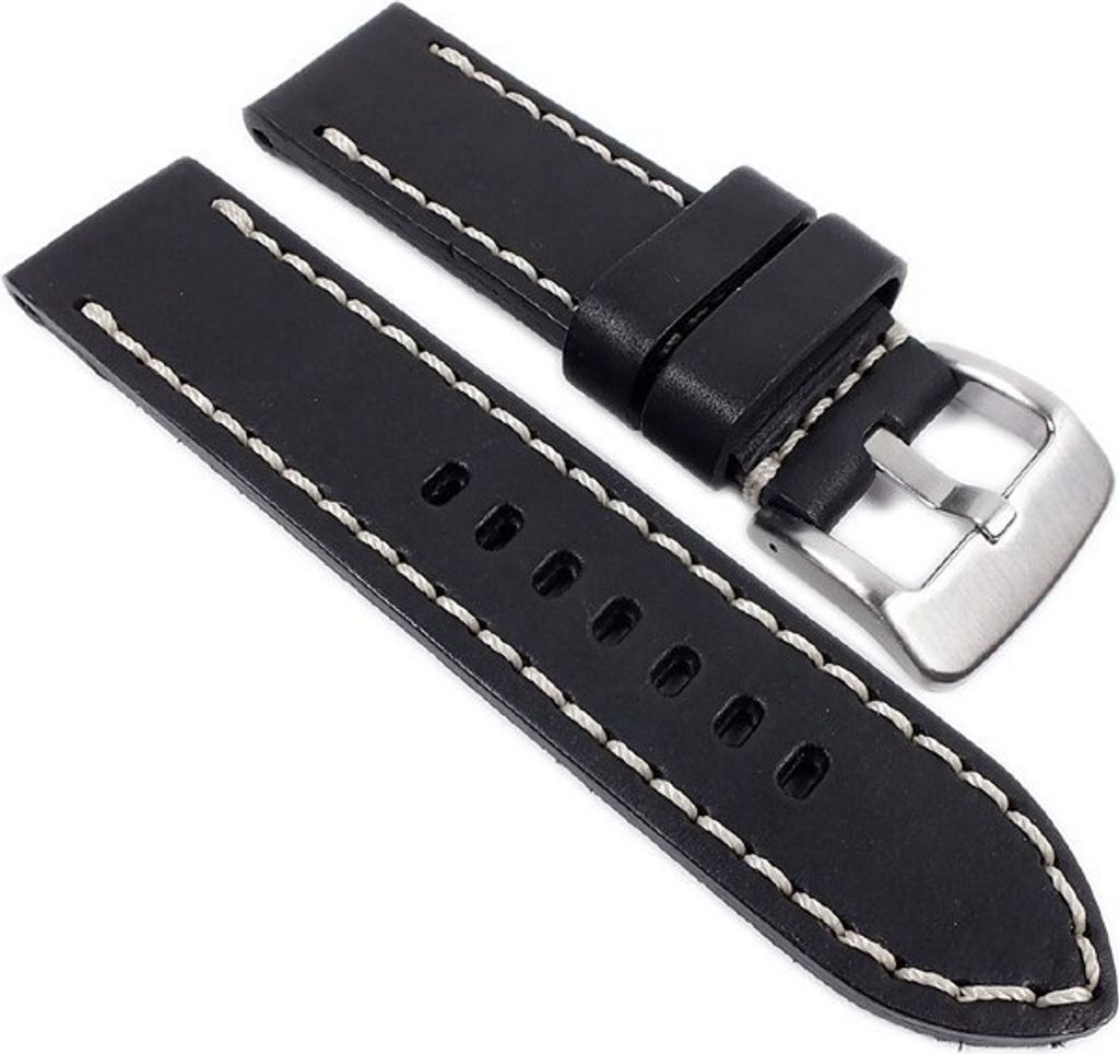 Aeronautica Ersatzband Fliegerband Optik Leder schwarz 26mm