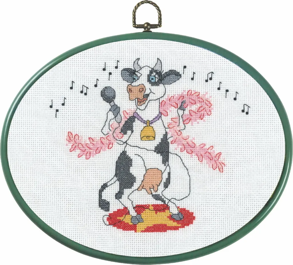 Kit broderie point de croix décoratif 20x26 cm pour passionnés de DIY
