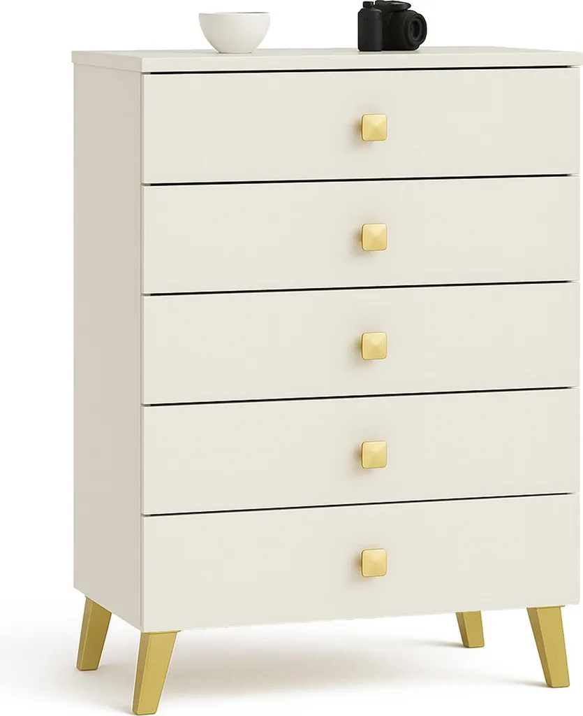 Commode de Rangement Mobi Cachemire 60 cm - Buffet Bas pour le Salon