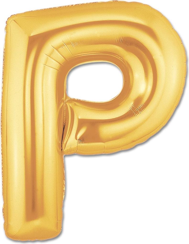 Gold P-Förmiger Folienballon 40 Cm
