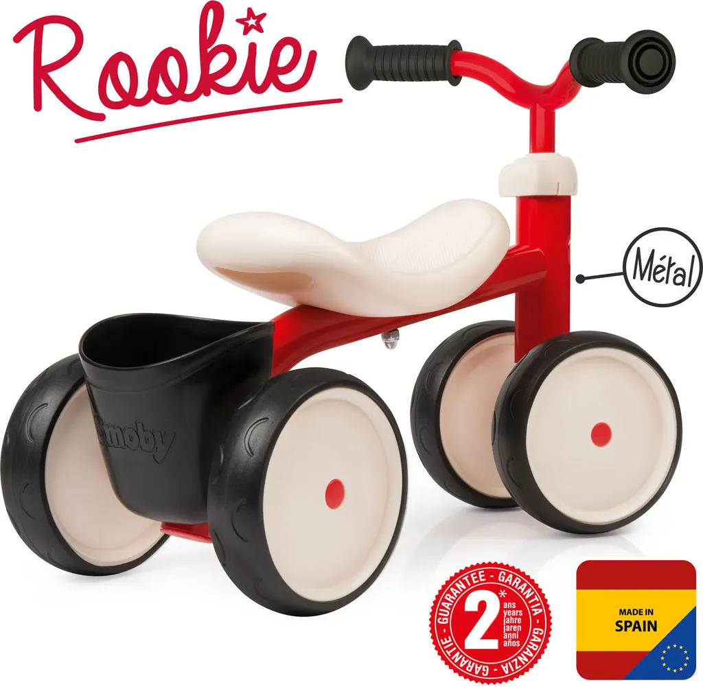 Scooter Rookie rouge pour balades en famille et sorties au parc