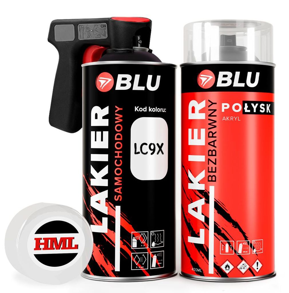 Lakier baza + klar spray LC9X czarny deepblack bezbarwny do Zdjęcie produktu 