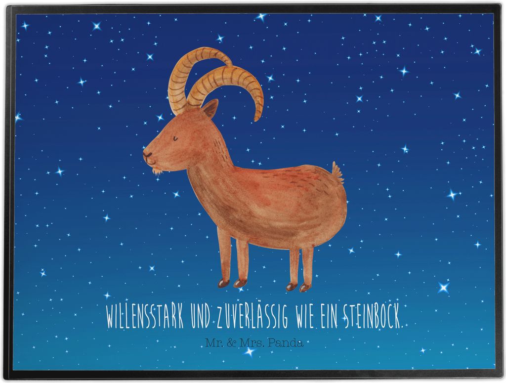 Mr. & Mrs. Panda schreibtischunterlage Sternzeichen Steinbock - Sternenhimmel Blau - Geschenk, Aszendent, Schreibunterlage, schreibtischunterlagen,...