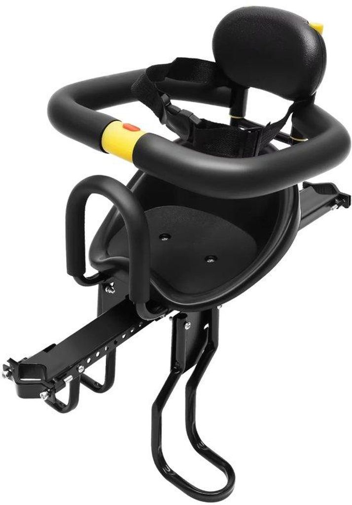 Kinderfahrrad-Sitz - 8 Monate bis 5 Jahre - bis 25 kg - Sicherheitsgurt - Schutzstange - Fußstützen