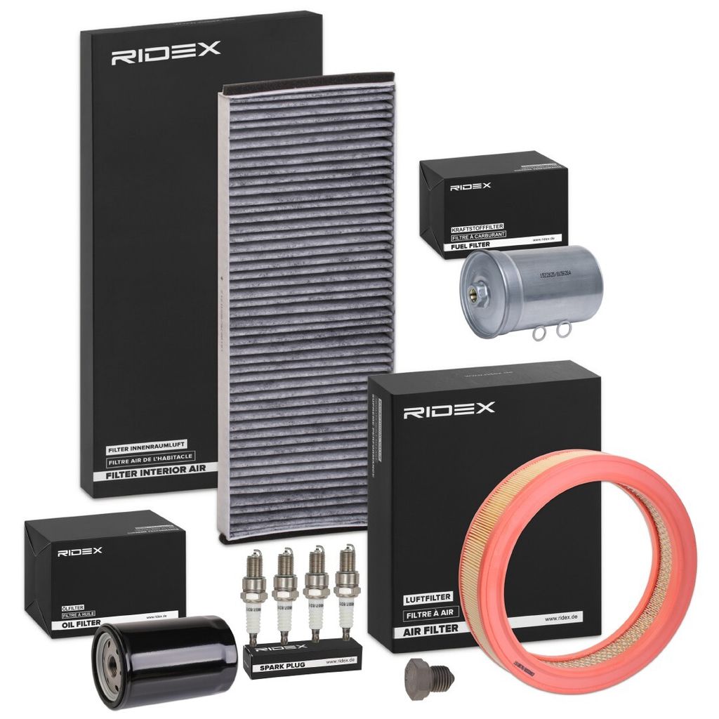 RIDEX Inspektionspaket Filterset für AUDI 80 Limousine (8C2, B4) 80 (89, 89Q, 8A, B3)
