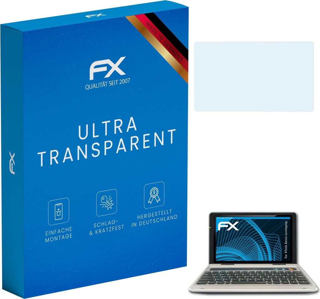 atFoliX FX-Clear 2x Schutzfolie kompatibel mit VTech Genio Lernlaptop Displayschutzfolie