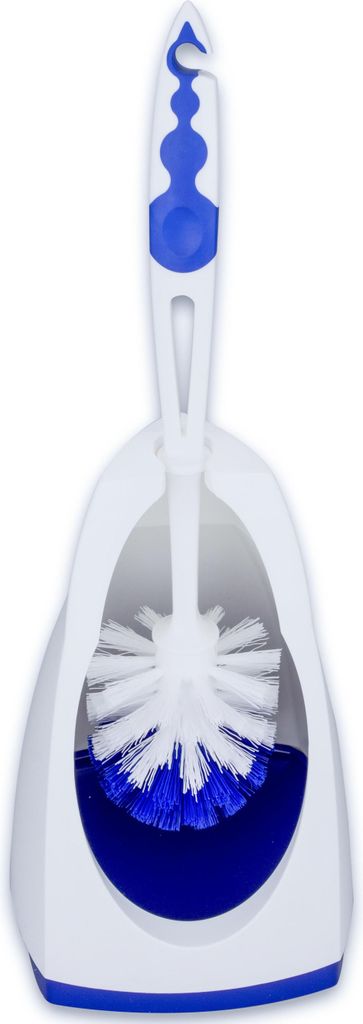 Buemag Toilettenburste - blau-weiss - mit Halter - 41 cm Produktbild 