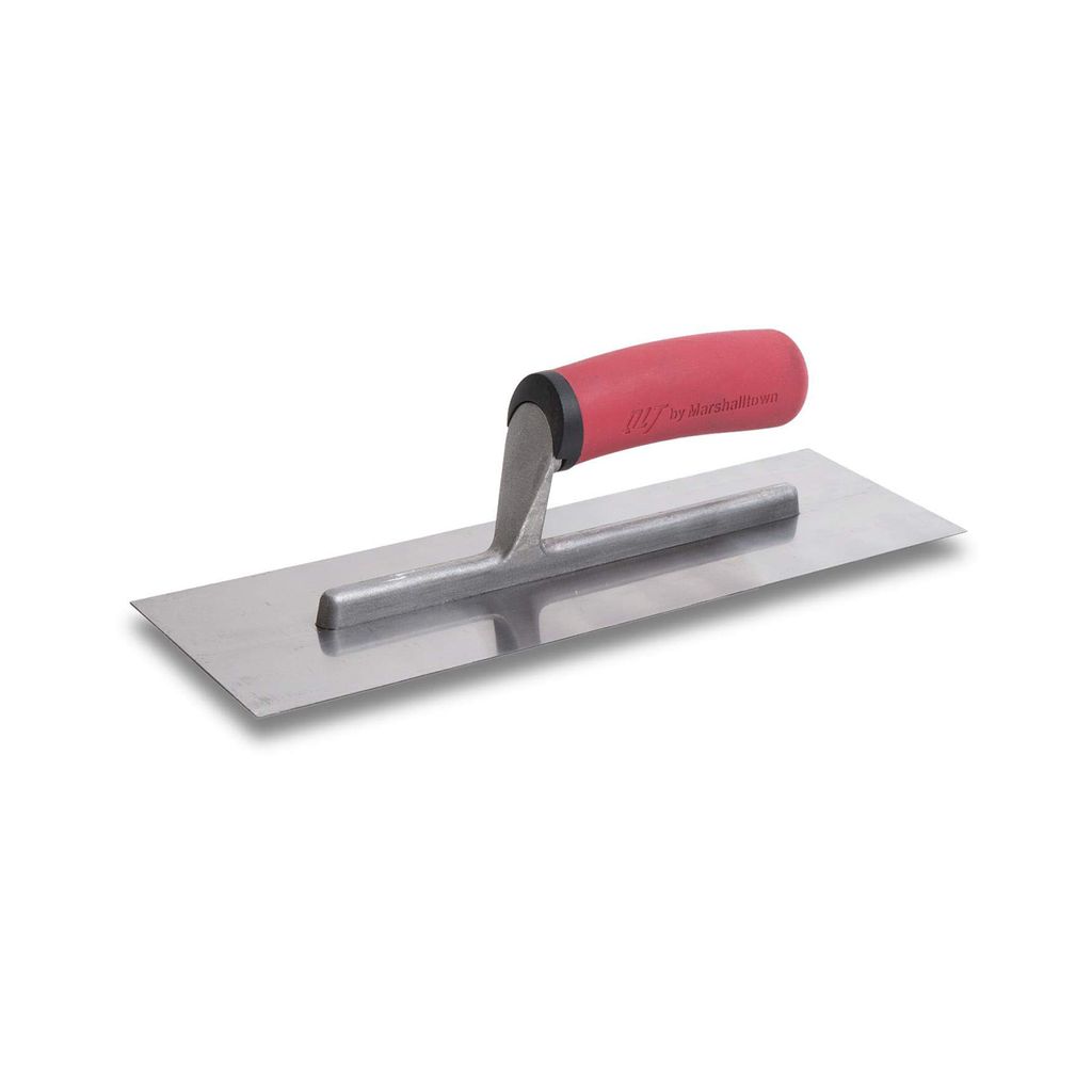 MARSHALLTOWN 14x4 Edelstahl Glättkelle - Softgrip Griff, silber