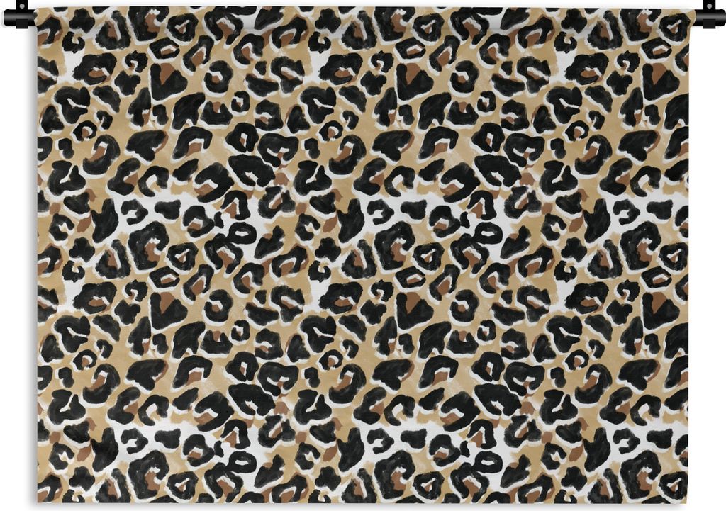 MuchoWow Wandteppich Wandbehang Tierdruck - Panther - Aquarellfarbe 60x45 cm Tapisserie Dekoration Wandtuch - Das Schlafzimmer