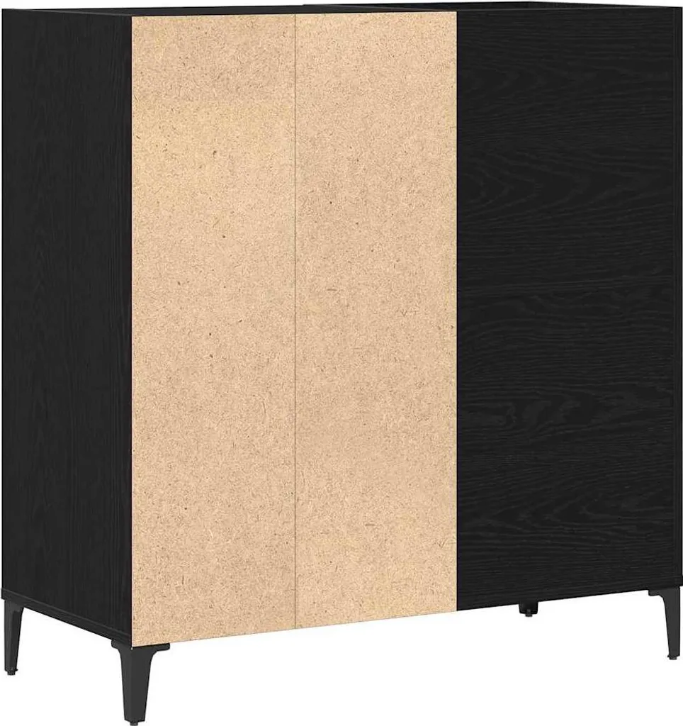 SYFAX™ Mobile Porta Vinili Rovere Nero 84,5x38x89 cm | Arredo Hi-Fi - 4