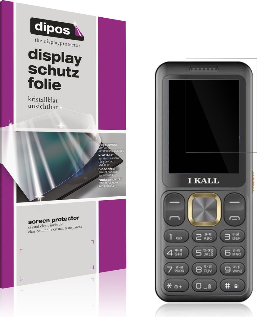 4x Schutzfolie für I Kall I5 klar Displayschutzfolie Folie Display Schutz dipos