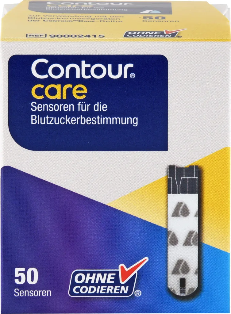 Contour Care Sensors Pack: strisce reattive per il test della glicemia, 50 pezzi