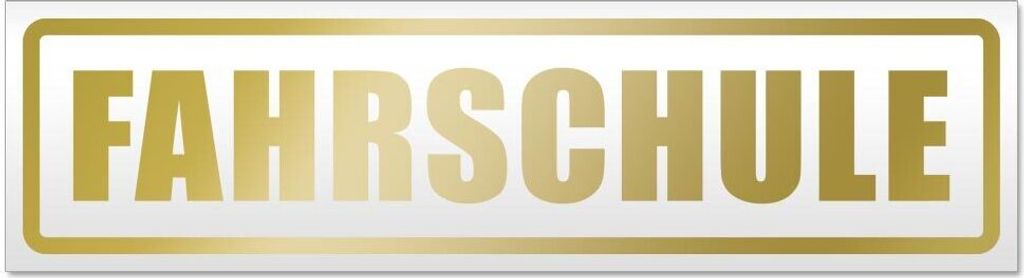 Kiwistar Fahrschule Magnetschild Schild magnetisch - 20cm Gold - Magnetfolie für Auto PKW Kfz