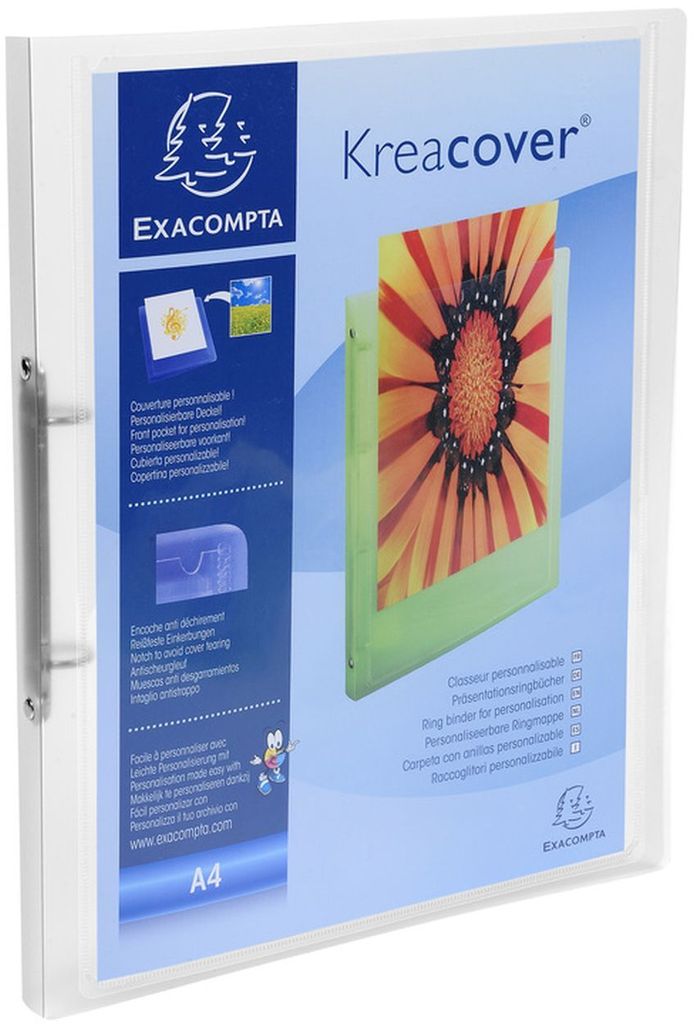 Exacompta - Exaclair Personalisiertes Ringbuch Kreacover 2 Ringe 15 mm, farblich sortiert