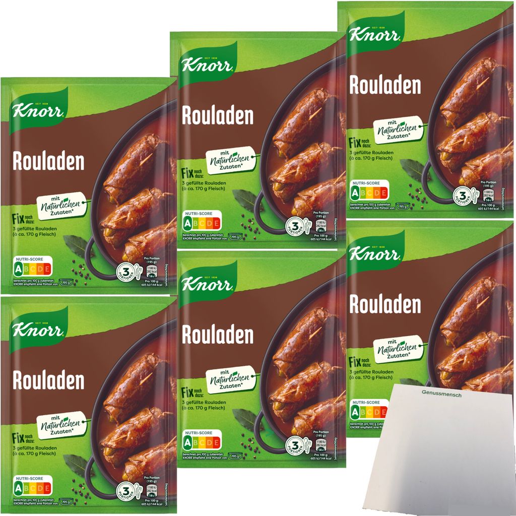 Knorr Fix für Rouladen 6er Pack (6x31g Beutel) + usy Block