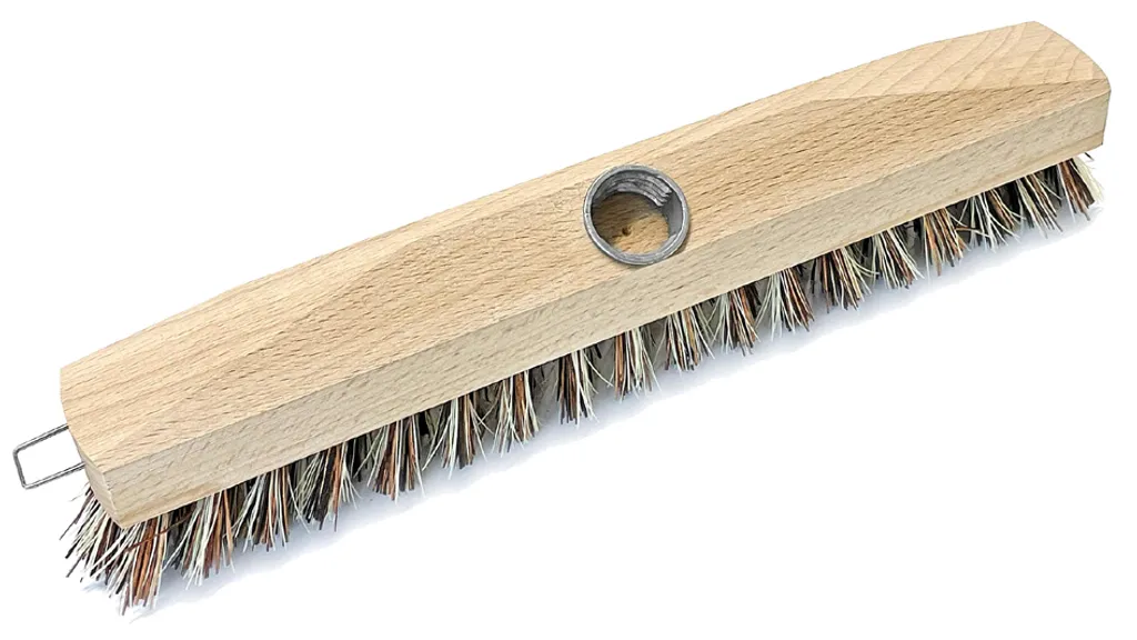 Balai brosse à récurer en bois 30 cm pour sols et terrasses