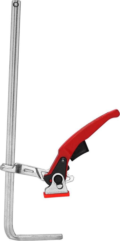 2x Schnellspannzwingen - Ratschen-Schraubzwingen für MFT-Tisch & Führungsschiene - 30 cm Spannweite - 180 kg Spannkraft - Holz/Nichtmetall - Legi...