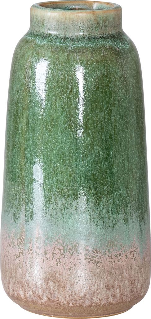 Blumenvase H17cm Vase Porzellan Grün Taupe Tischdeko Dekovase Deko Porzellanvase