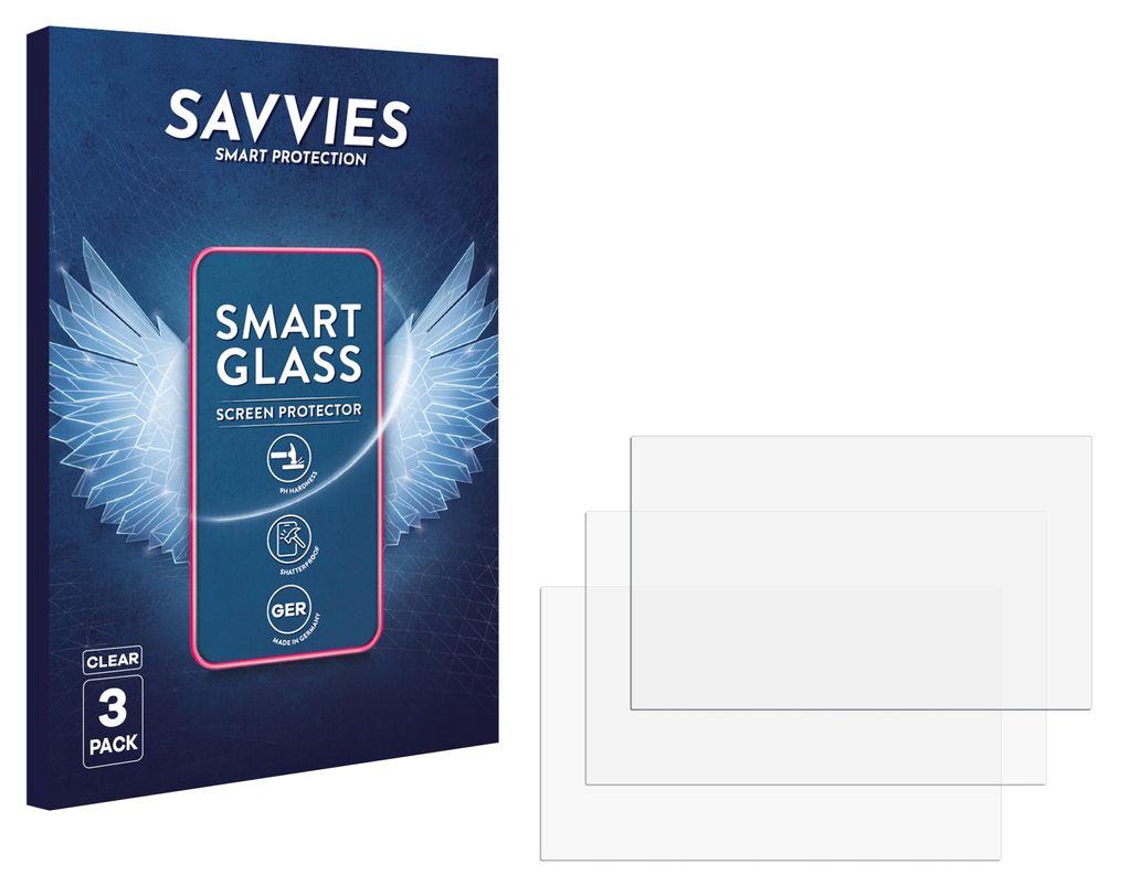 3x Savvies Schutzglas Folie für BUCHER automation JetView 1007 9H Panzer Schutzfolie Glas Displayschutz klar transparent