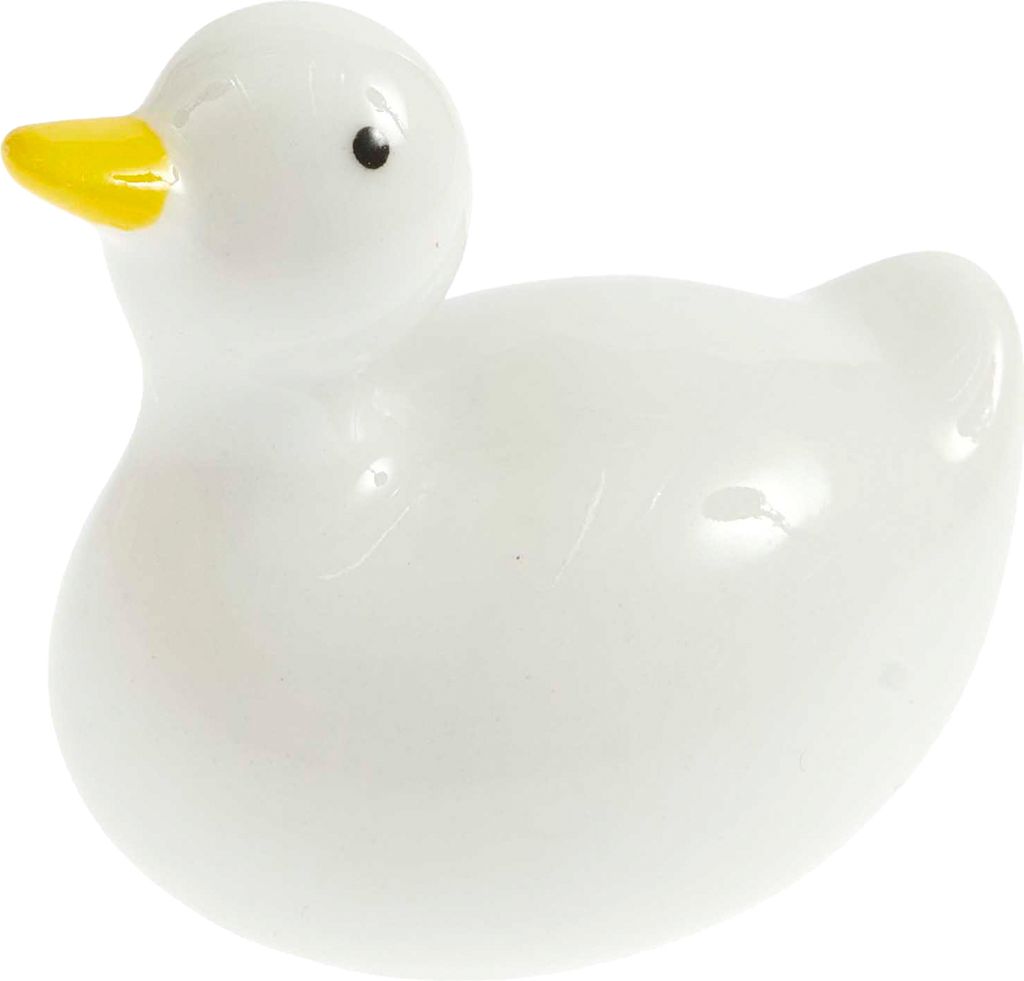 Rico Design Miniaturfigur Ente aus Keramik, 4,5 cm Länge, Produktbild 