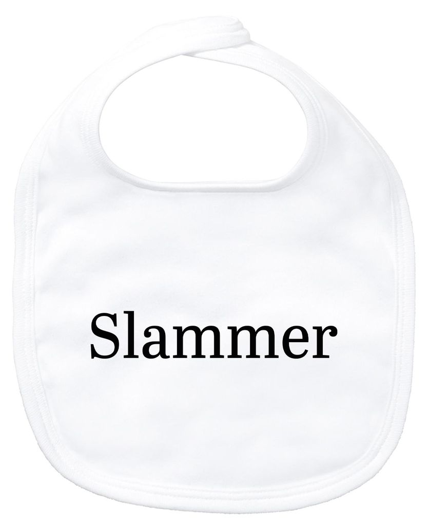 Huuraa Baby Lätzchen Slammer Schriftzug White Klettverschluss Baumwolle Latz Geschenkidee