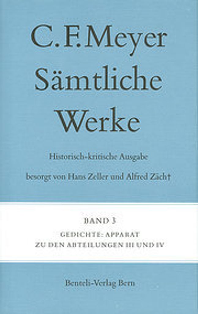 Sämtliche Werke. Historisch-kritische Ausgabe 03. Gedichte
