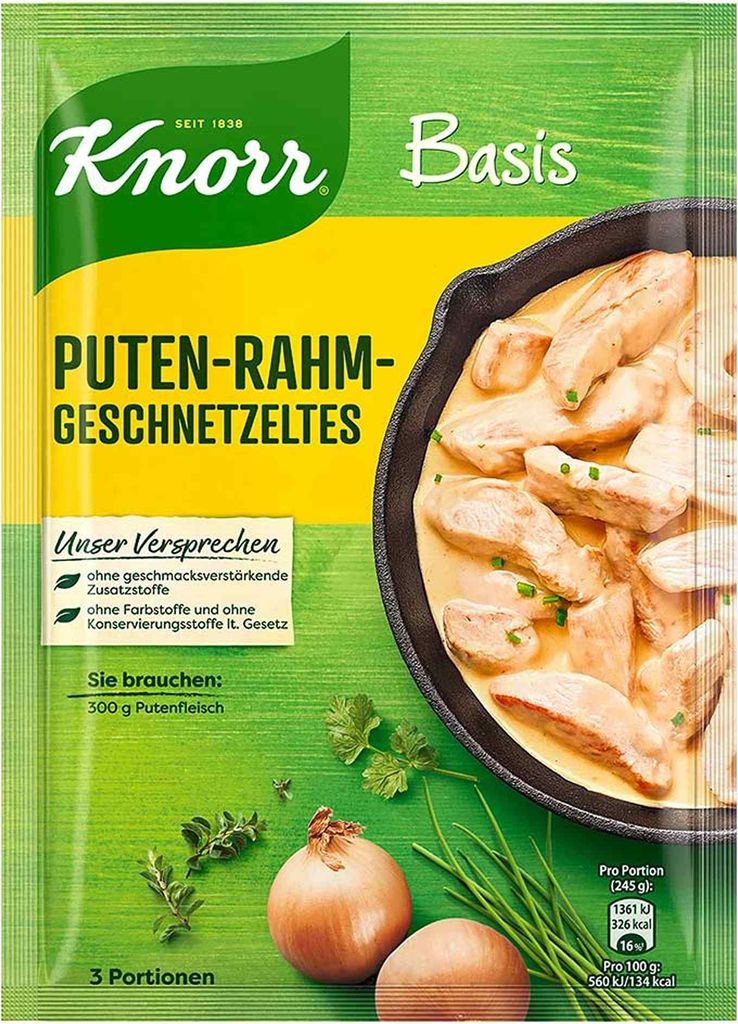 Knorr Basis für Puten Rahmgeschnetzeltes 56g Produktbild 