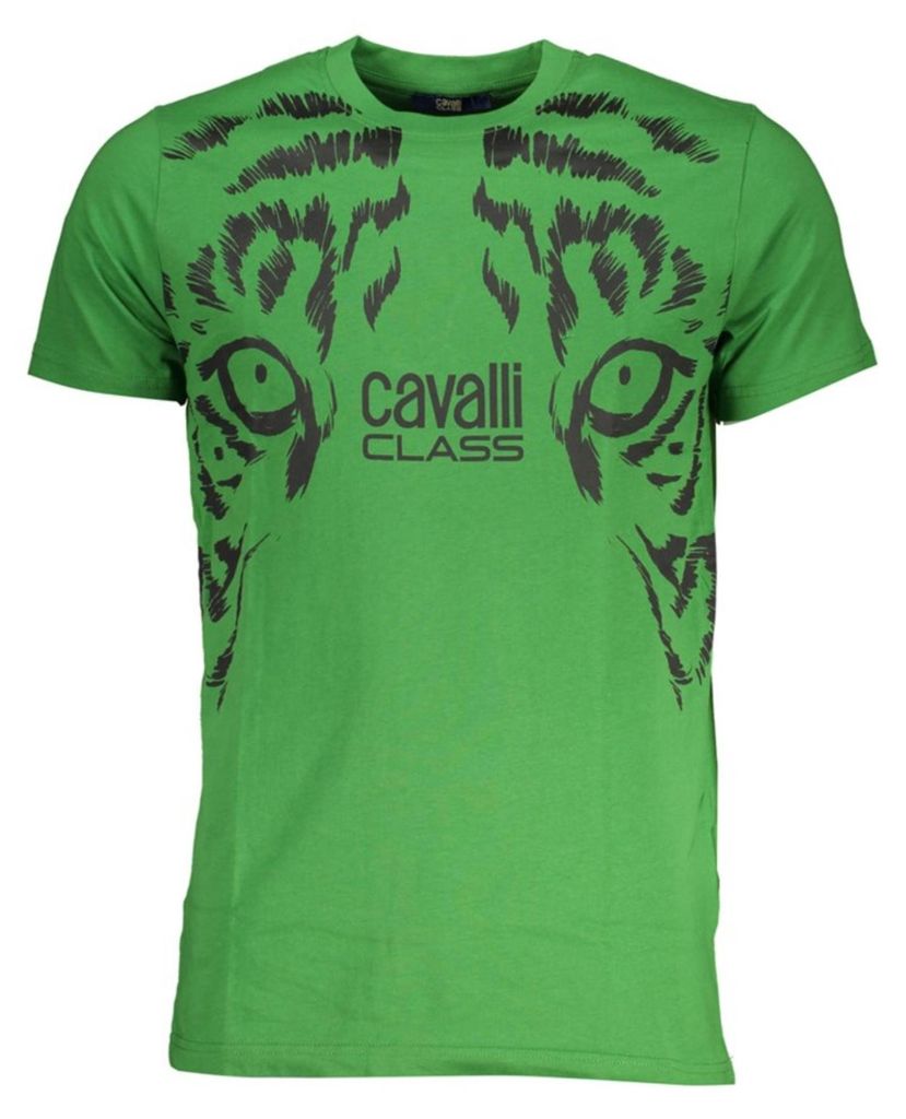 Cavalli Class Grünes Tiger-Logo T-Shirt : Größe - 2XL Größe: 2XL