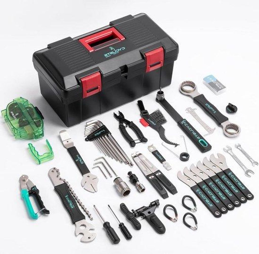 Fahrradreparatur-Set, tragbar, für Reifen und Kettenmontage, mit Tasche