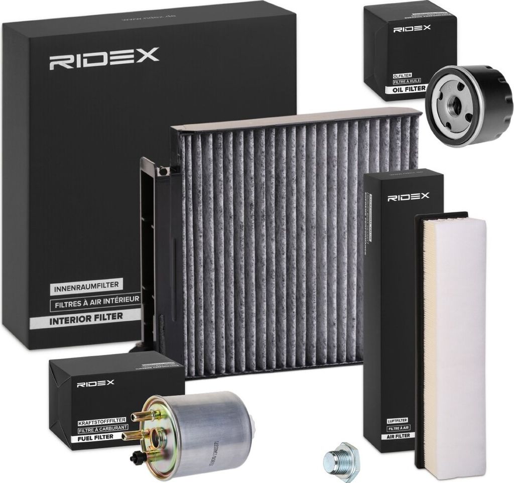 RIDEX Filterset Inspektionspaket Filtersatz für RENAULT TWINGO II (CN0)
