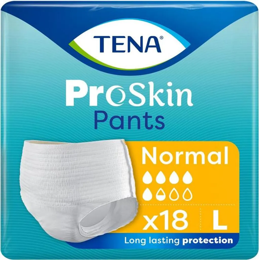 Tena Proskin Pants Normal Large - Lot de 4 paquets de 18 protections