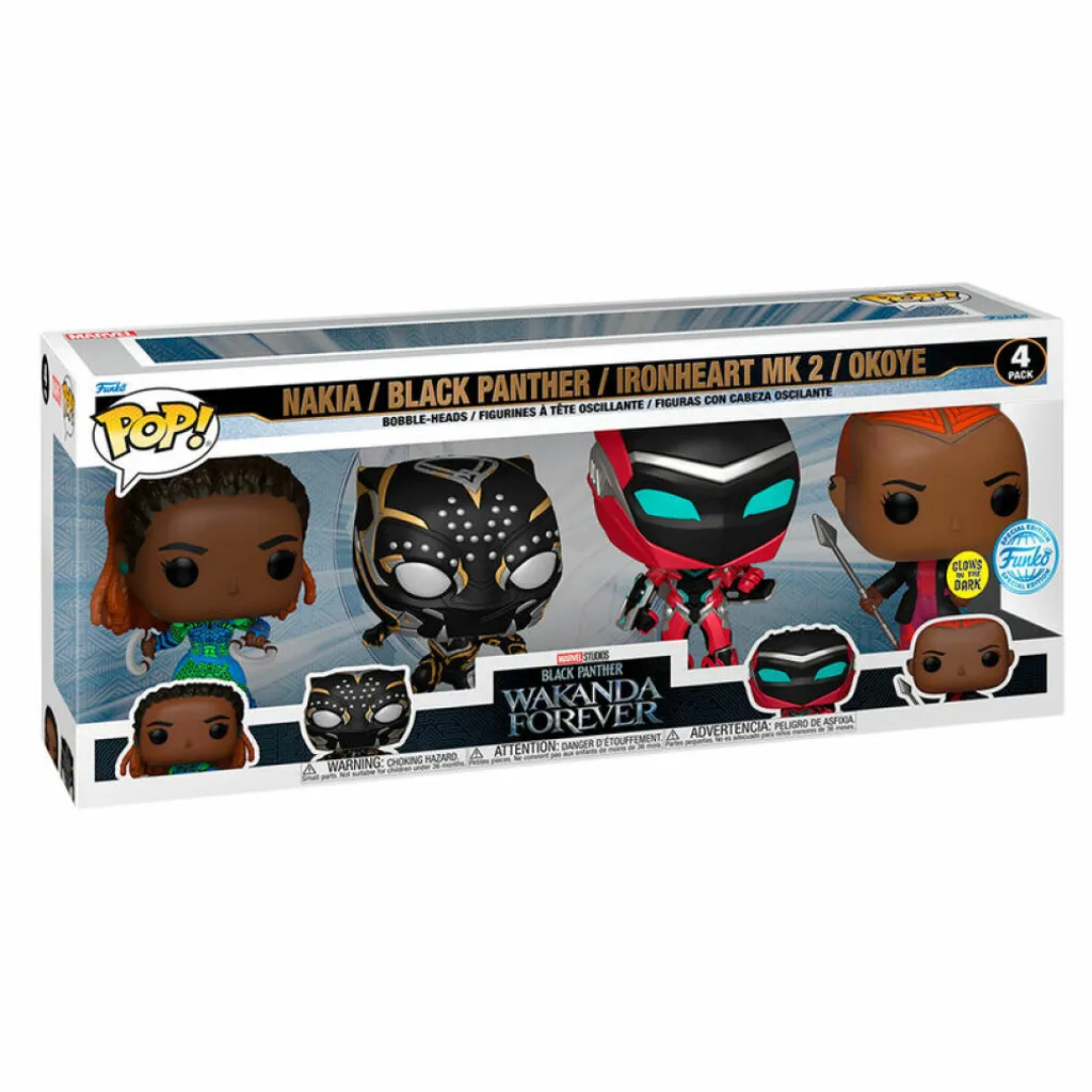 Funko Pop Marvel Black Panther Wakanda Forever Lot de 4 Figurines 1102
