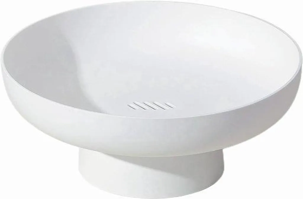 Corbeille à fruits en plastique blanc - Panier de cuisine léger 25cm