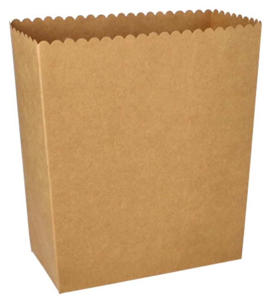 PAPSTAR Popcorn-Box Pappe "pure" eckig 2.400 ml 50 Stück