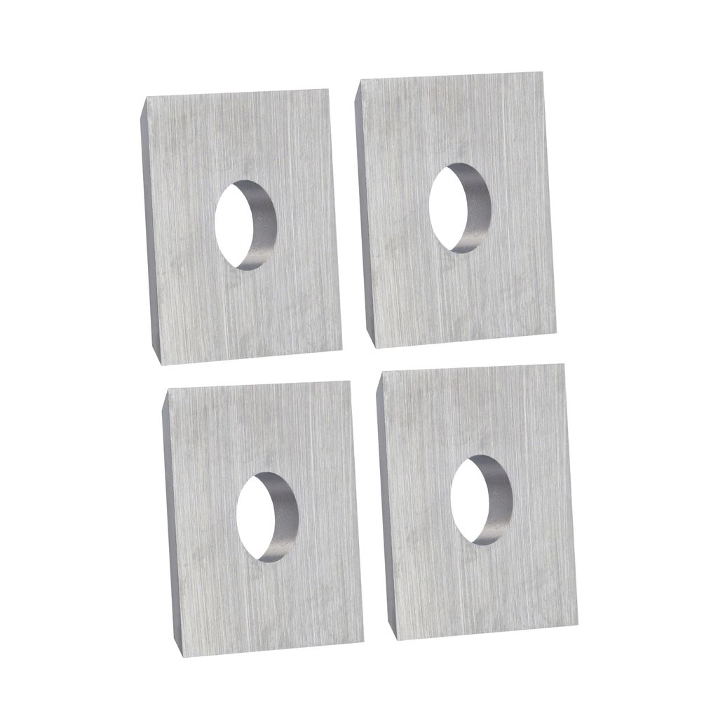 Quadratische Wendeplatte | 12 x 12 x 1,5 mm 35° | 4 Stück | Wendemesser für Hartholz und Weichholz geeignet | Ersatzmesser für Vorschneider, La...