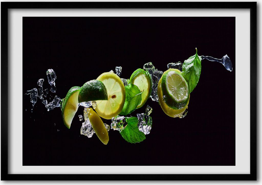 Bild - Bilderrahmen - 100 cm x 70 cm - MDF - Rahmen - Foto - Wandkunst Mojito
