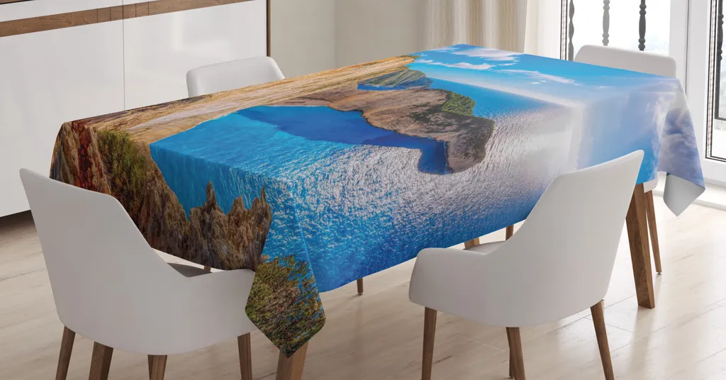 Tovaglia ABAKUHAUS Grecia Isola di Zante 140x170cm Antimacchia Lavabile