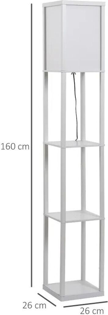 Lampadaire Lampadaire avec 3 étagères Éclairage intérieur Image du produit 