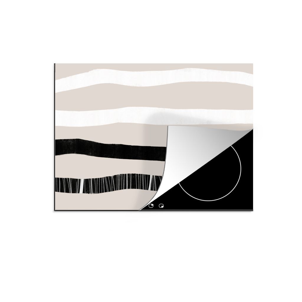 KitchenYeah Herdabdeckplatte Linie - Pastell - Minimalismus - Muster , 70x52cm, Küche Deko, Glaskeramikkochfeld Herdabdeckung, Abdeckplatte fùr...