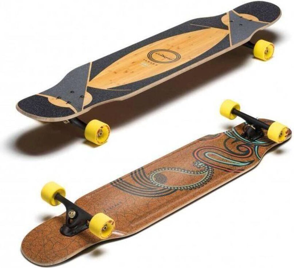 Loaded TARAB II LONGBOARD COMPLETE - FLEX 1 - Orangatang Fat Free 65mm Wheels (Yellow)
