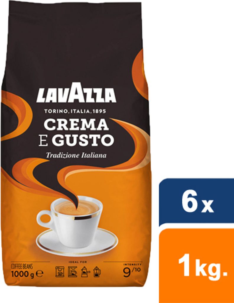 Lavazza - Crema e Gusto Tradizione Italiana Bohnen - 6x 1 kg
